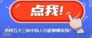 國(guó)網(wǎng)南網(wǎng)華能大唐國(guó)家能源三峽中核人均薪酬哪家強(qiáng)？