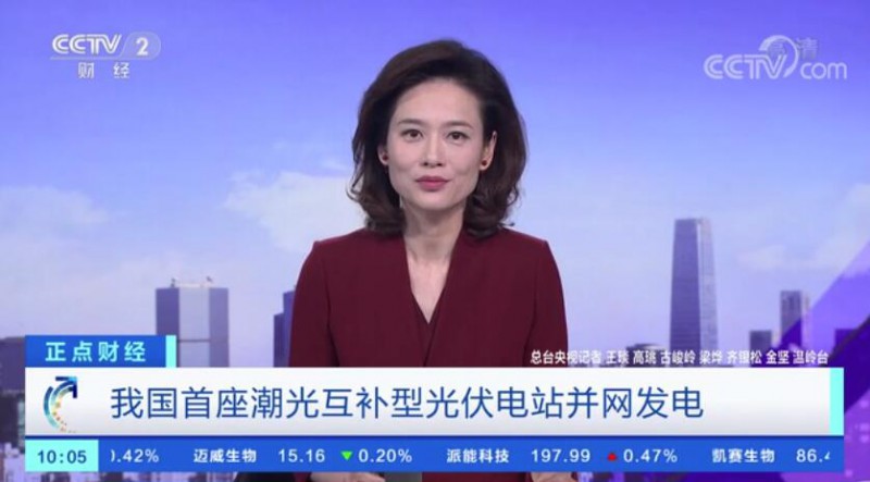年均發(fā)電量超1億度！央視財經重點關注我國“首座”潮光互補型光伏電站