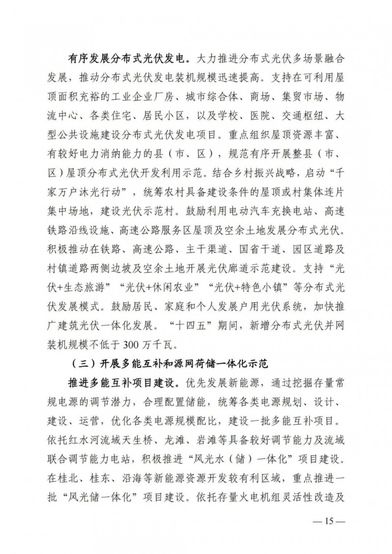 廣西“十四五”規(guī)劃：大力發(fā)展光伏發(fā)電，到2025年新增光伏裝機15GW！
