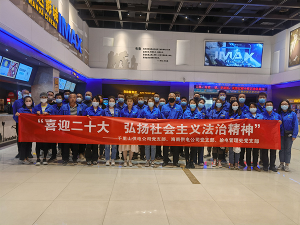 烏海供電公司多家黨支部聯(lián)合開展“喜迎二十大，弘揚(yáng)社會(huì)主義法治精神”主題觀影活動(dòng)