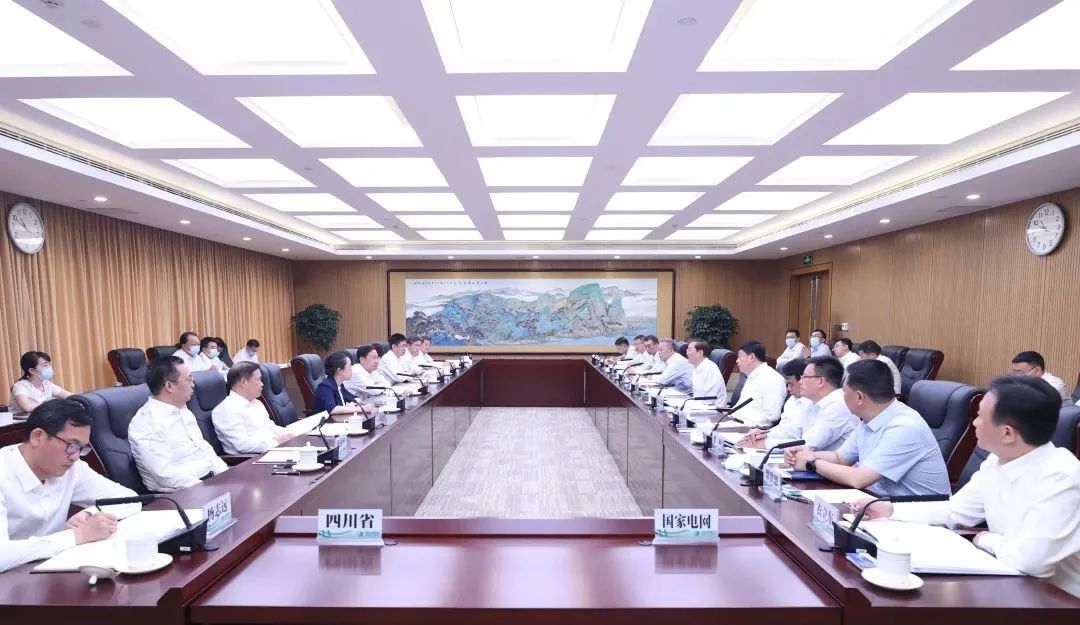 國家電網董事長辛保安、總經理張智剛與四川省委書記王曉暉會談