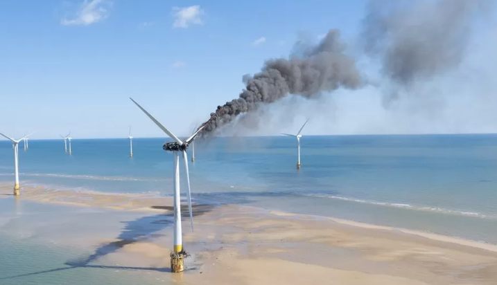 風(fēng)機起火！這座海上風(fēng)電場暫停運營